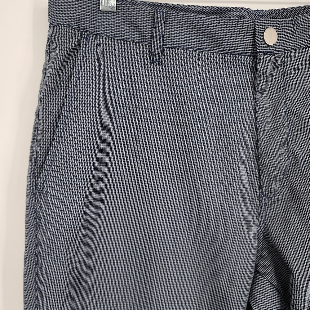 Bonobos Golf Pants Houndstooth Navy Blue Gray 36/32 Slim - Picture 2 of 11